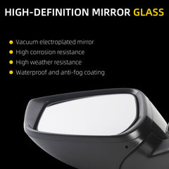 Dasbecan Side Mirror Compatible with Nissan Kicks 2018-2023 Black 5Pins