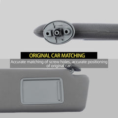 Right Passenger Side Sun Visor Compatible with Toyota Tacoma 2005 2006 2007 2008 2009 2010 2011 2012 2013 2014 2015 Visor Assembly Without Light 74310-04081-B0 Gray