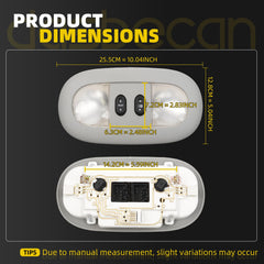 Overhead Console Compatible with 2004-2008 Ford F-150 2006-2008 Lincoln Mark LT OEM Replace 7L3Z-18519A70-BC 7L3Z-18519A70-B7L3Z-18519A70-AC 7L3Z-18519A70-AA Grey