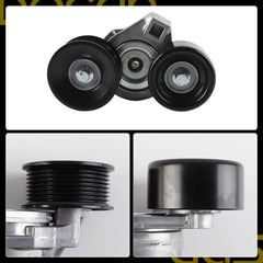 Dasbecan Drive Belt Tensioner Idler Pulley Kit Compatible with Ford E-350 E-450 E-550 Econoline Super Duty Excursion 1998-2003 F250 F350 F450 F550 Super Duty 1999-2003 Replaces# BT-50 F8UZ6B209CA