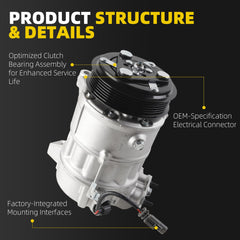 Dasbecan 23493251 A/C compressor with Clutch Compatible with Chevy Buick