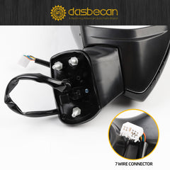 Driver Side Mirror-Compatible with 2020-2025 Toyota Corolla Sedan-Heated Power Adjustment Glass W/Blind Spot Detection Turn Signal-Left Door Rearview Mirror Assembly #87940-02920 7PINS Black