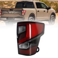 Tail Light Assembly Compatible With 2020-2024 Nissan Titan/Titan XD LED Taillight Rear Lamp Right Passenger Side Replace# 26550-9FV3B
