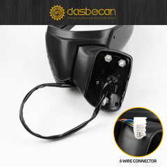 Passenger Side Mirror Black Compatible with 2020-2025 Toyota Corolla SE& SE Nightshade Heated Manual Fold Power Adjustment w/Turn Signal Right Door RearView Mirror Assembly 6PINS #87910-12F80