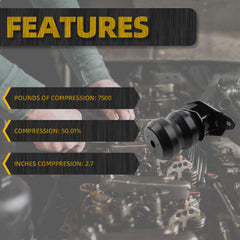 Rear Bump Stop Compatible with F-250 Super Duty 2WD 4WD 2017-2024 Suspension Enhancement System Set of 2 OEM Replace FR250SDJ