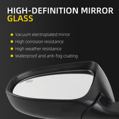 Left Driver Side Mirror Compatible with Toyota Corolla 2014-2019 Power Glass Heated Paint to Match Door Mirror Assembly Replaces 8794002F31C0 White 5Pins