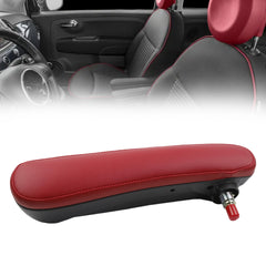Front Driver Side Seat Armrest Compatible with Fiat 500 2016 2017 2018 2019 Red Left Adjustable Arm Rest Replace# 6BV31KRLAA