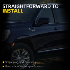 Right Passenger Side Rear View Mirror Assembly Compatible with Chevrolet Suburban Tahoe GMC Yukon XL 2021-2024 Heated Manual Folding Outside Door Mirror with Blind Spot Detection