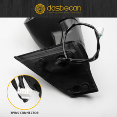 Right Passenger Side Mirror Compatible with Honda CRV 2017-2022 Manual Folding Power Glass Non-Heated Rear View Mirror Replaces HO1321317 3Pins