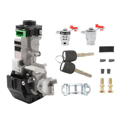 Ignition Switch Lock Cylinder Assembly with Door Lock Cylinders Compatible with Honda Accord CRV FIT Odyssey Civic 2006-2011 Replace# 06350-SAA-G30 35100-SDA-A71 (with Chip ID46 Keys)