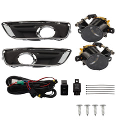 Front light Bumper Fog Lamps Compatible with Chevrolet Malibu 2013 2014 2015 Chevy Replace GM2592301 With Harness Wiring Switch with Bulbs 2592301 Pack of 2 Fog lights