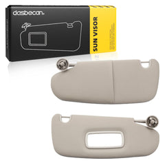 Gray Pair Car Sun Visor Compatible with Dodge Ram 1500 2500 3500 2002 2003 2004 2005 2006 2007 2008 2009 Replaces# 1CT18TL2AA 1CT11TL2AA