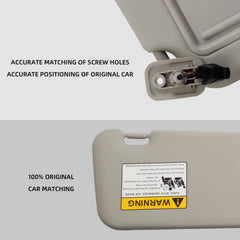 Left Driver Side Sun Visor Compatible with Subaru Outback Legacy 2005 2006 2007 2008 2009 Replaces# 92011AG55AOR