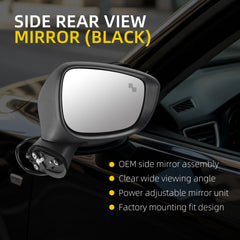 Side Mirror For Mazda CX-5 2015 2016 Blind Spot Right 6 Pins Black Passenger Side Rear View Mirror Power Glass Turn Signal Light Manual Folding Door Mirrors OE# MA1321208 CLH85707056