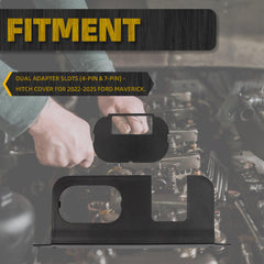 Rear Bumper Cover Plate Compatible with 2022-2025 Ford Maverick Accessories 4/7-Pin Connector Hitch (Not for Lobo)