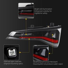 Inner Tail Light Assembly Compatible With 2023-2025 Honda HR-V Right Passenger Side LED Rear Brake Tail Lamp Replace# 34150-3W0-A01 HO2803128