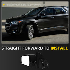 Side Rear View Mirror Compatible with 2018-2019 Chevy/Chevrolet Traverse Power Heated Door Rearview Mirror Driver Left GM1320599 84498314-PFM(5pin)