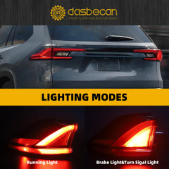 LED Tail Light Assembly Compatible with 2024-2025 Toyota Grand Highlander Rear Lamp Taillight Left Driver Side Replace#81560-0E340 815600E340