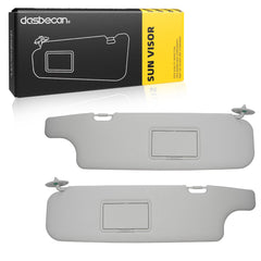 Pair Driver and Passenger Side Sun Visor W Mirror Compatible with 70 Series Land Cruiser Replaces# 74320-60300-A0 74310-90K11-08