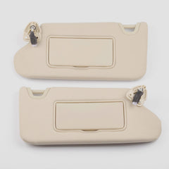 Beige Pair Sun Visor Compatible with Nissan Altima 2013-2018 with Mirror and Vanity Light Without Sunroof Replaces# 96401-3TA2A