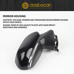 Right Passenger Side Door Mirror Assembly Compatible with Toyota Camry 2018-2024 Power Heated Turn Signal Lights Glass Blind Spot Detection Manual Folding 7 Pins TO1321368 87910-06840