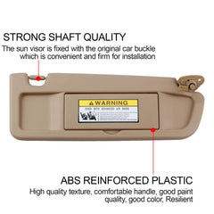 Beige Right Passenger Side Sun Visor Compatible with Honda Civic 2006-2011 Replaces# 83230-SNA-W01ZB