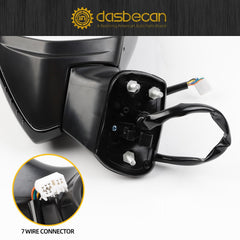 Passenger Side Mirror Black Compatible with 2020-2025 Toyota Corolla Heated Manual Fold Power Adjustment W/Blind Spot Detection Turn Signal Right Door Mirror Assembly 7PINS # 87910-02920