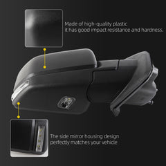 Passenger Side Mirror Compatible with 2015-2020 Ford F150 11pins | Blind Spot Turn Signal Lamp Clearnce Lamp Puddle Lamp No Memory FL3Z17682FA-PFM, FL3Z17682FC, FO1321526 Right Rear View