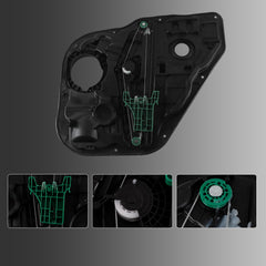 Dasbecan Rear Left Window Regulator Without Motor Compatible with Hyundai Santa Fe 2019-2023 Replaces# 83481S1000 83481-S1000