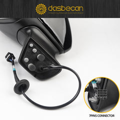 Left Driver Side Mirror Compatible with Chevrolet Chevy Cruze 2016-2019 Power Glass Heated with Blind Spot Detection BSD Door Mirror Assembly Replaces GM1320543 Black 7Pins