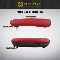 Front Passenger Side Seat Armrest Compatible with Fiat 500 2016 2017 2018 2019 Red Right Adjustable Arm Rest Replace# 6BV48KRLAA