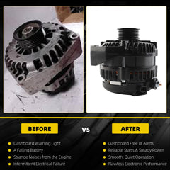 15093928 14V 300Amp High Output Alternator Compatible with Cadillac Escalade Chevy Avalanche Suburban Tahoe GMC Yukon 2007-2011 Hummer H2 2008-2009 4.3/4.8/5.3/6.0/6.2/6.6L 15857608 15905871