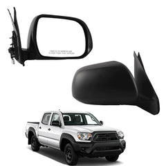 Passenger Side Mirror Compatible with 2012-2015 Toyota Tacoma 3pin Black Right Mirror with Power Adjustable Glass/ Manual Folding Replace TO1321282/ 8791004201