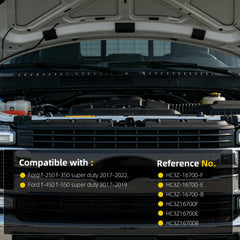 Hood Latch Lock Assembly Compatible with 2017-2022 Ford F-250 F-350 2017-2019 Ford F-450 F-550 Super Duty OE# HC3Z-16700-F HC3Z-16700-E HC3Z-16700-B
