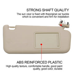 Front Right Passenger Side Sun Visor with Vanity Light Compatible with Toyota RAV4 2006-2013 Replace 74320-42501-A (Beige)