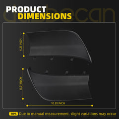 Right Front Bumper Fascia Spat Compatible with Jeep Grand Cherokee 2021 2022 2023 2024 OEM Replace 68421752AB 68421752AA RH