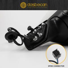 Right Passenger Side Mirror-Compatible with Chevy Cruze 2016-2019 Power adjustment Manual fold Non-Heated-Side View Mirror Assembly Replace GM1321541 (3 pins) White