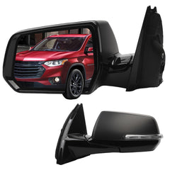 Side Rear View Mirror Compatible with 2018-2019 Chevy/Chevrolet Traverse Power Heated Turn Signal Door Rearview Mirror Driver Left GM1320600 85535698(7pin)