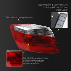 Tail Light Assembly Compatible with 2013 2014 2015 Honda Accord Sedan EX LX Sport Halogen Rear Lamp Taillight Left Driver Side Replace#33550T2AA01 HO2804101