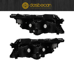 Halogen Headlight Compatible with Honda Pilot EX/EX-L 2016 2017 2018 Left+Right Headlight Assembly Black Housing Clear Replace# 33150-TG7-A12 33100-TG7-A12