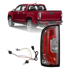 Left Tail Light Assembly Compatible with 2015-2022 GMC Canyon (Denali,SL,SLE,SLT,Elevation AT4), Rear Lamp Outer Driver Side w/Halogen Bulbs Replaces# GM2800273 84916709