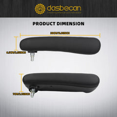 Front Passenger Side Seat Armrest Compatible with Fiat 500 2016 2017 2018 2019 Black Right Adjustable Arm Rest Replace# 6BU68JXWAA