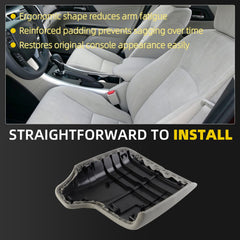 Center Console Armrest Lid Compatible with 2013-2017 Honda Accord Leather-Like Armrest Cover Replace# 83400-T2F-A0-20 (Gray)