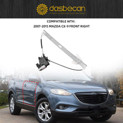 Power Window Regulator with Motor Compatible with Mazda CX-9 2007-2015 Front Right Passenger Side Replaces 751-856 6Pins