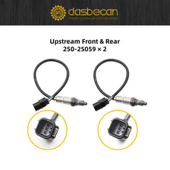 250-25059 Oxygen Sensor Upstream 2PCS Compatible with Honda Accord Crosstour Odyssey Pilot Ridgeline, Acura MDX V6 3.5L 3.5L 3.7L V6 RDX RL RLX TL TLX TSX ZDX 2008-2018 Front & Rear #35035065