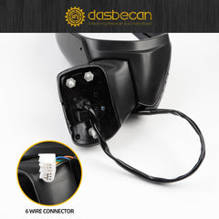 Driver Side Mirror Black Compatible with 2020-2025 Toyota Corolla SE& SE Nightshade Heated Manual Fold Power Adjustment w/Turn Signal Left Door Rear View Mirror Assembly 6PINS # 87940-12G00