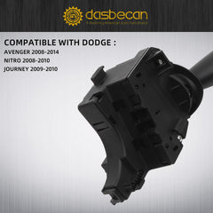 Turn Signal Switch Combination Lever Headlight and Fog Light Switch Compatible with Dodge Journey Avenger Chrysler 200 Jeep Wrangler Grand Cherokee 2007-2018 Replaces# 68015101AG