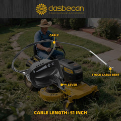 51inch Throttle Cable Compatible with CUB Cadet ZT1-42 KH FAB, ZTS1-42 KH FAB, ZT1-46 KH FAB, ZTS1-46 KH FAB, ZT1-50 KH FAB, ZT1-54 KH FAB Lawn Mower Replace# 746P06891 746-06891