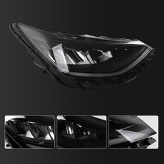 Passenger Side LED Headlight Assembly Compatible with 2020-2022 Hyundai Sonata Right Front Headlamp Replace# 92102L0100 HY2503251
