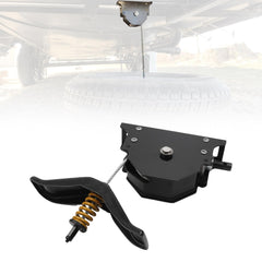 Upgraded Spare Tire Hoist with Offset Cable, Spare Tire Winch Carrier Compatible with RVs Trailers Trucks Motorhomes, Spare Tyre Holder, Spare Wheel Towing Winch Replaces# LC159056 159056
